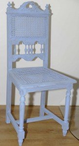 We maakten twee Henry Deux stoeltjes in deze mooie oud pastel blauwe kleur!